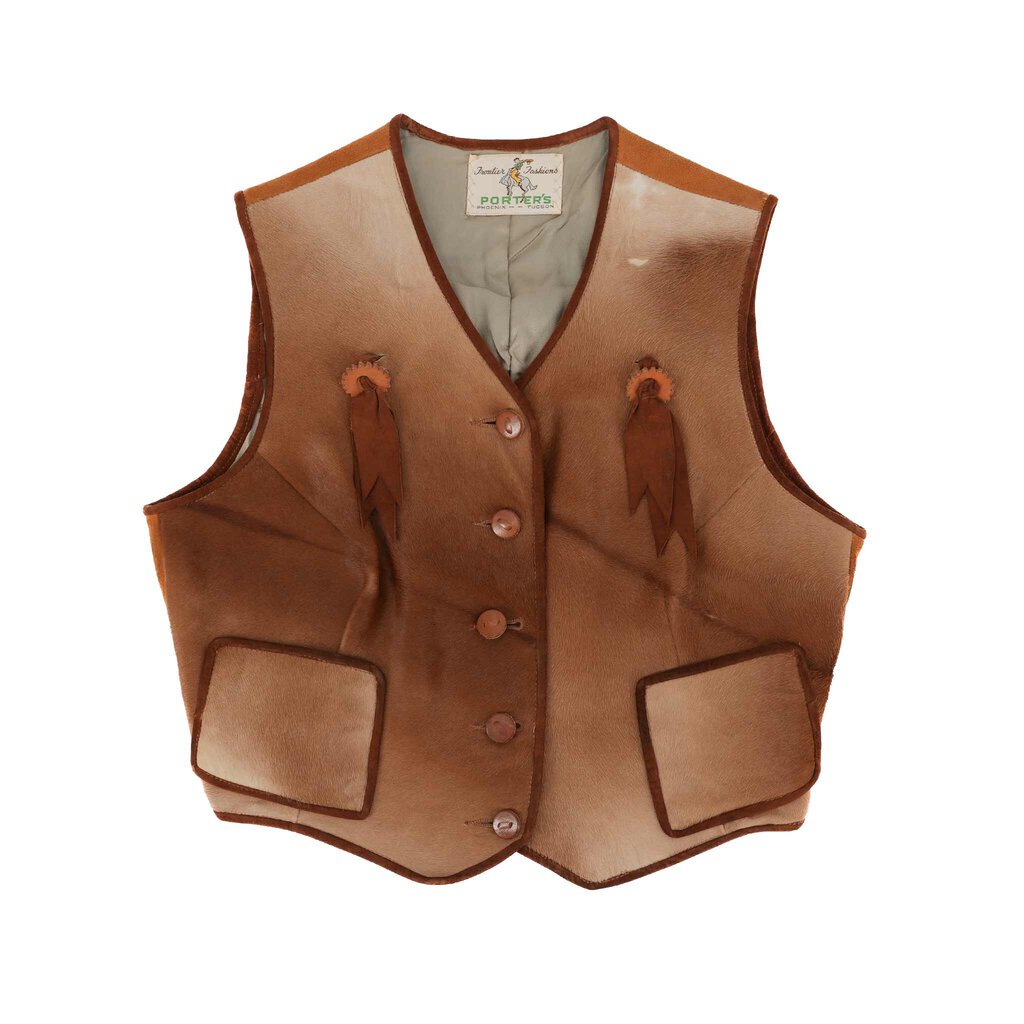 Vintage 1940’s Hair on Hide Vest