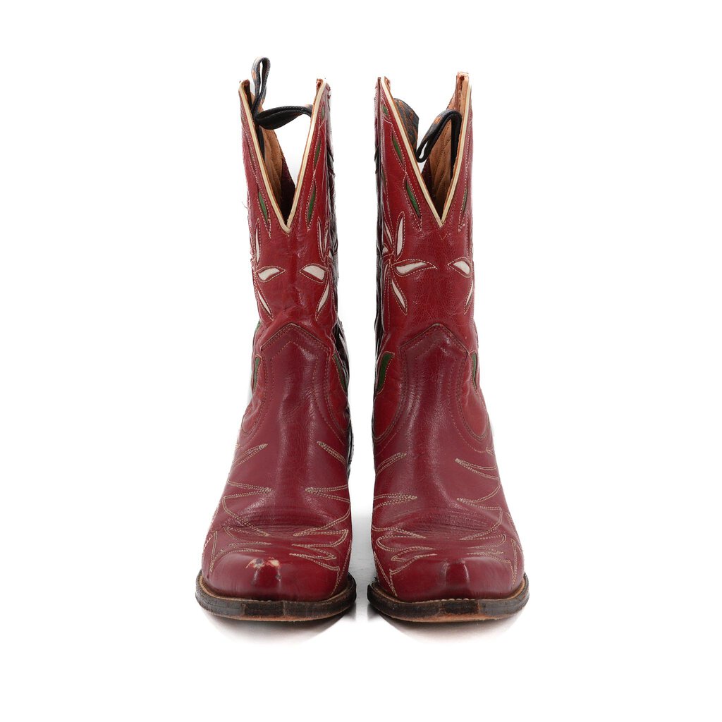 Vintage Pee Wee Cowboy Boots with Daisy Inlay