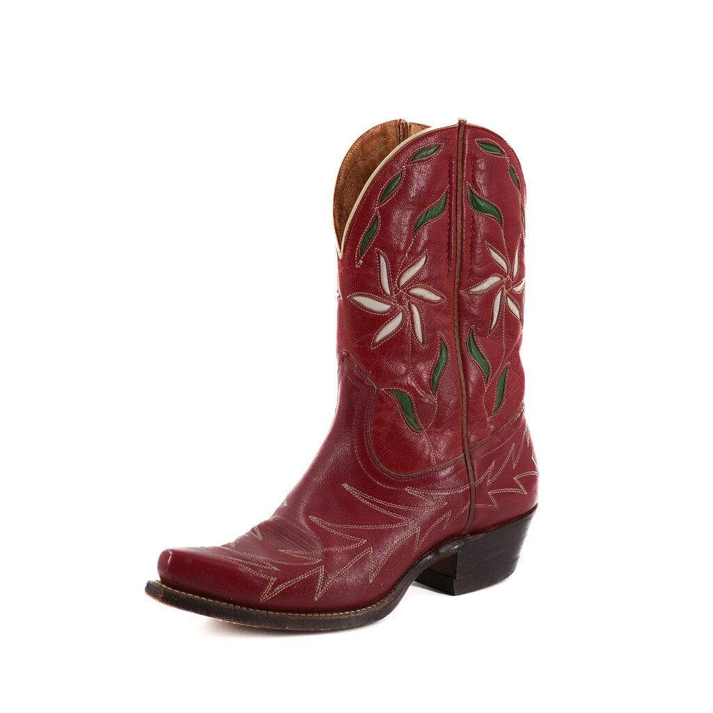 Vintage Pee Wee Cowboy Boots with Daisy Inlay