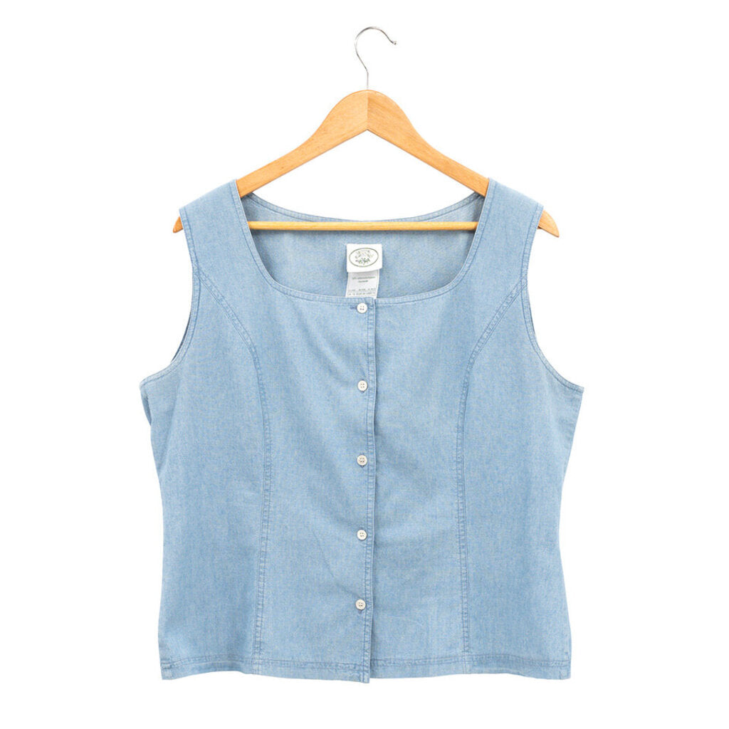 Vintage Chambray Button Front Tank
