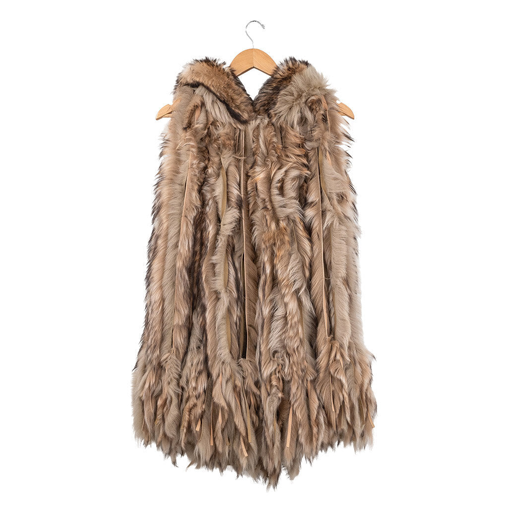 2015 Lamb Shearling Cape with Hood