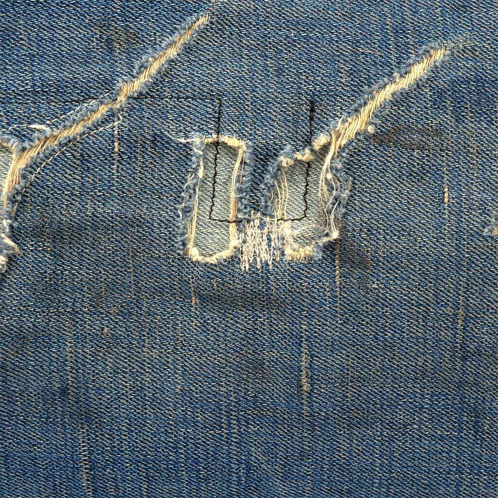 2010 Limited Edition Distressed Denim & Lizard “Ricky” Bag