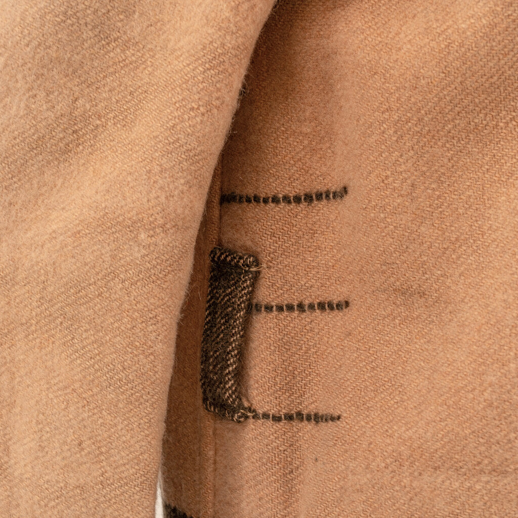 1920s-30s Vintage Hooded Wool Blanket Coat