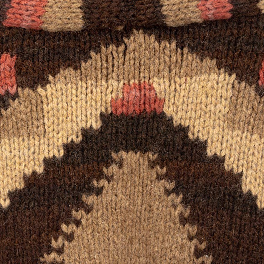 Vintage Hand Knit Navajo Inspired Long Cardigan with Concho Buttons