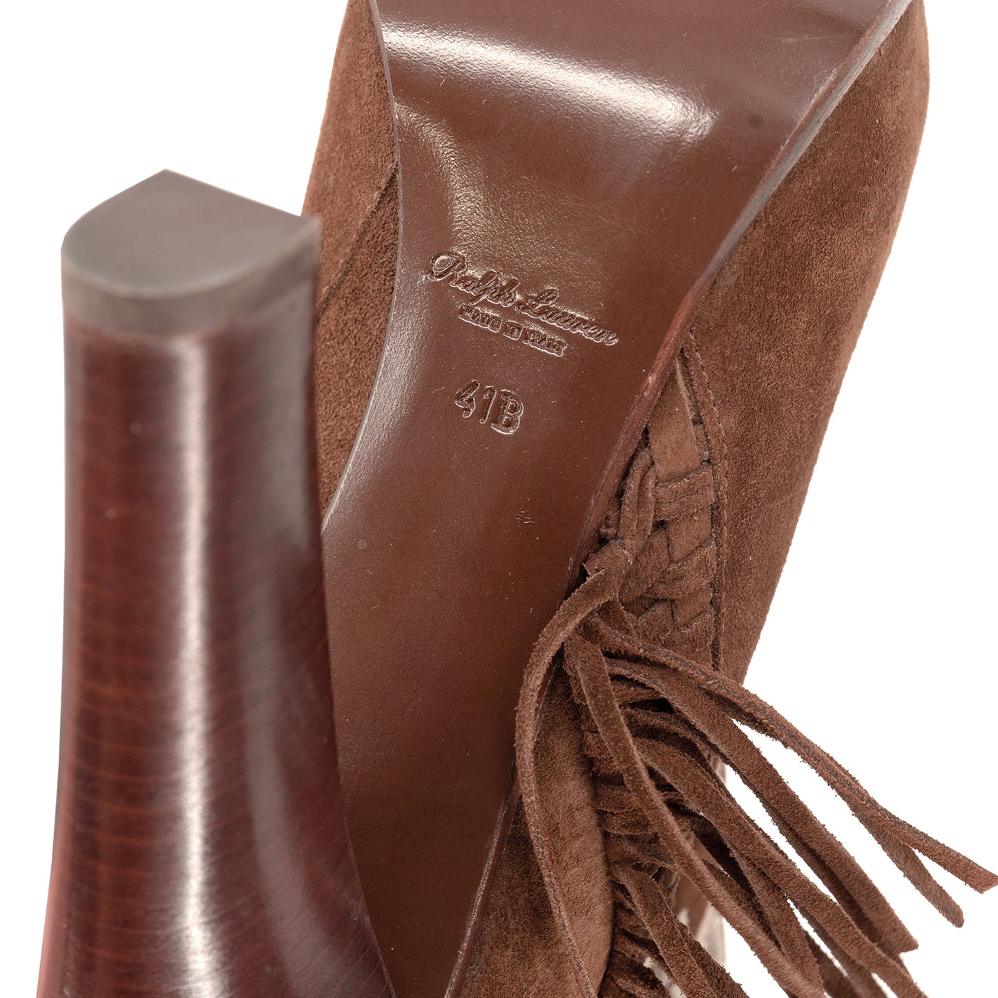 Suede & Fringe Heeled Boot