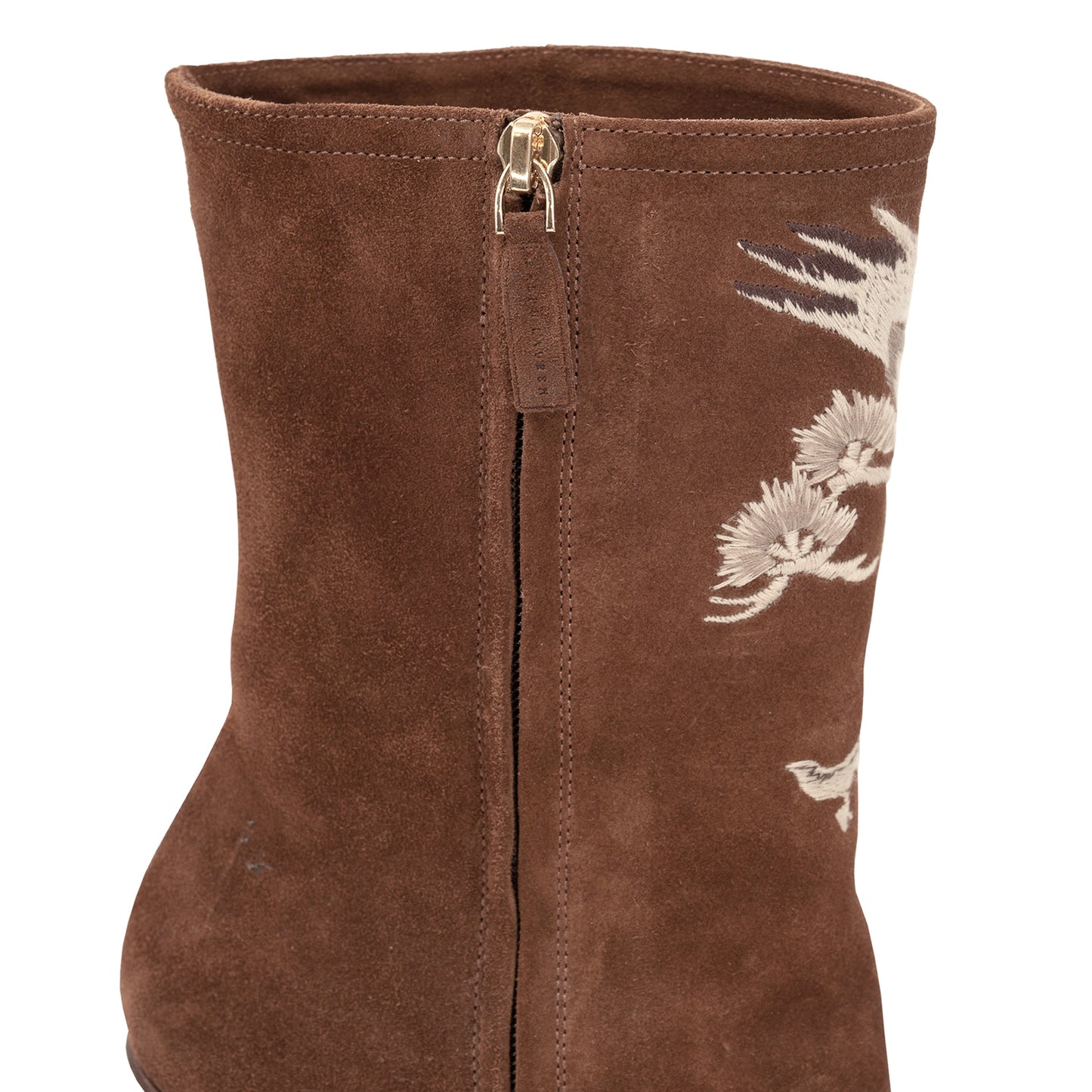 Suede & Fringe Heeled Boot