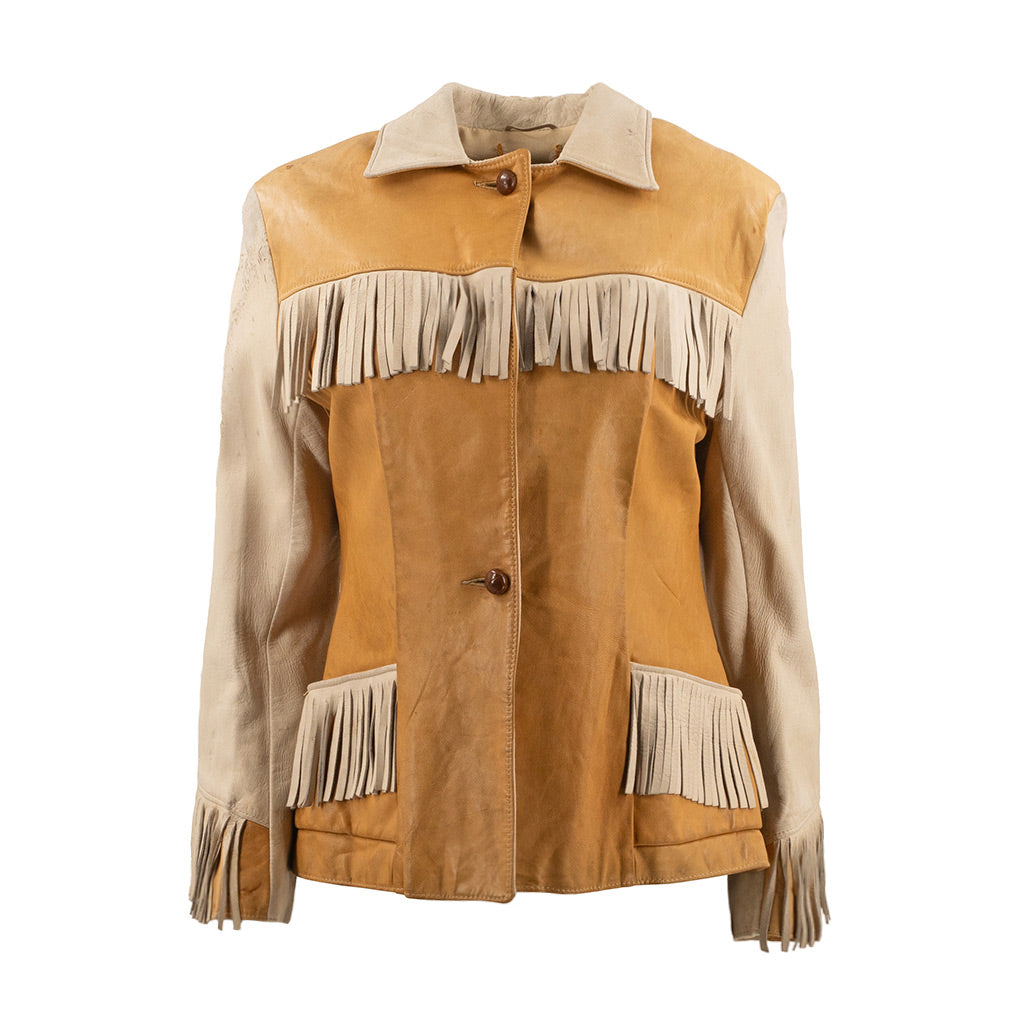 Vintage Leather Fringe Jacket