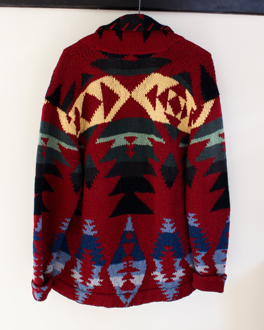 Vintage RL Country Wool Cardigan with Concho Buttons