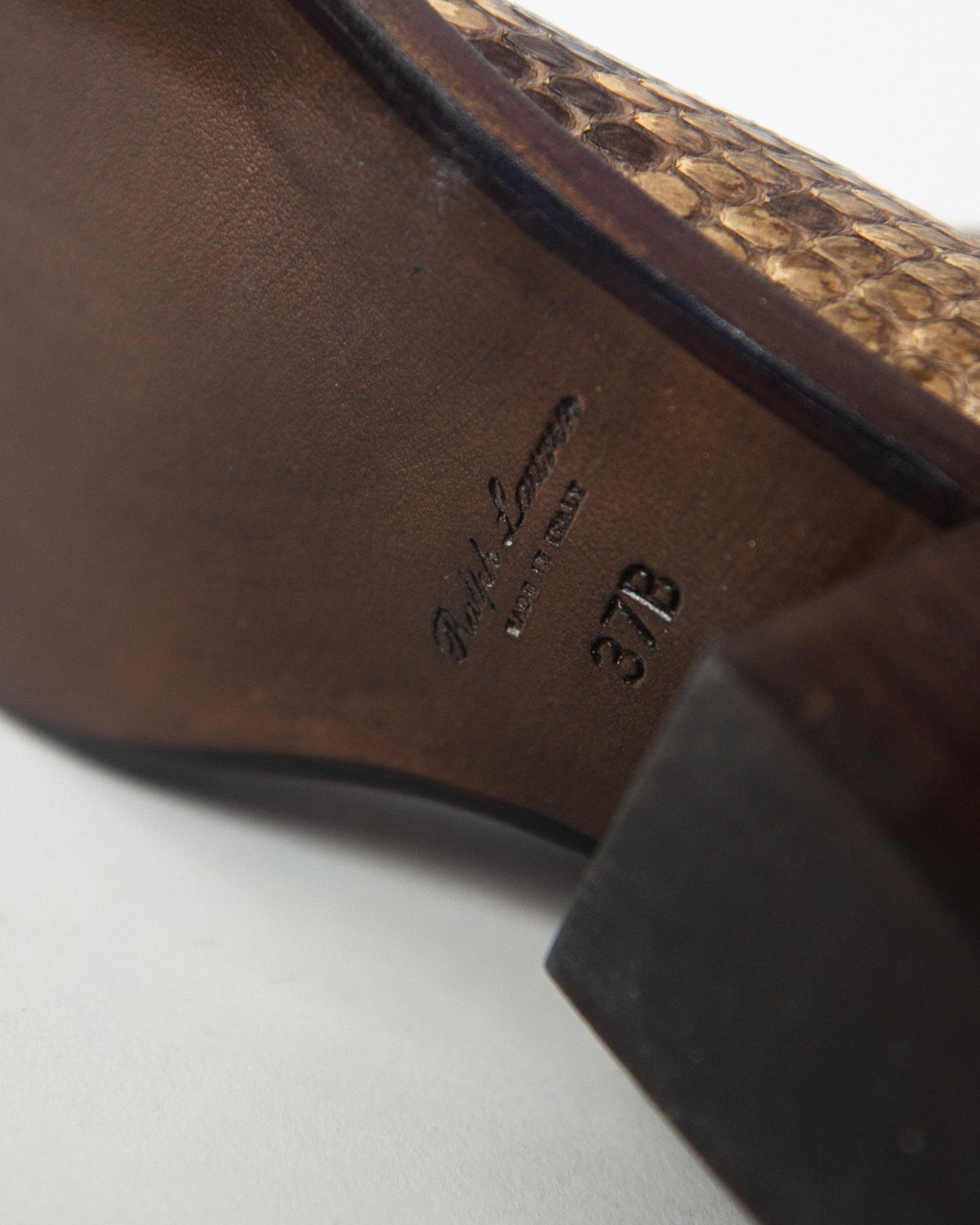 Ralph Lauren Purple Label Vintage Tall Python Cowboy Boots