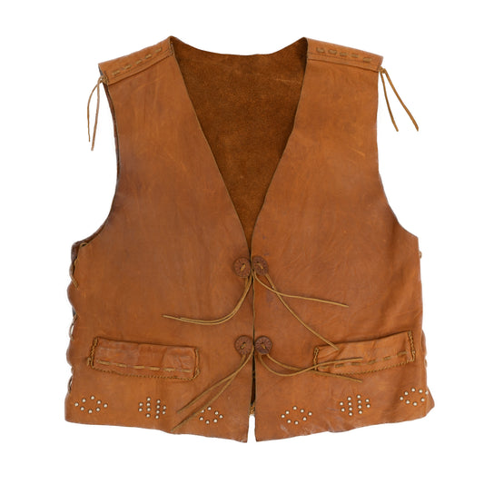 Vintage Studded Leather Vest
