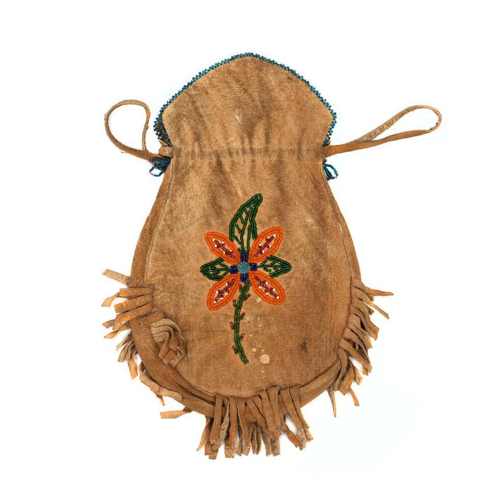 Antique Nez Perce Handmade Leather Purse
