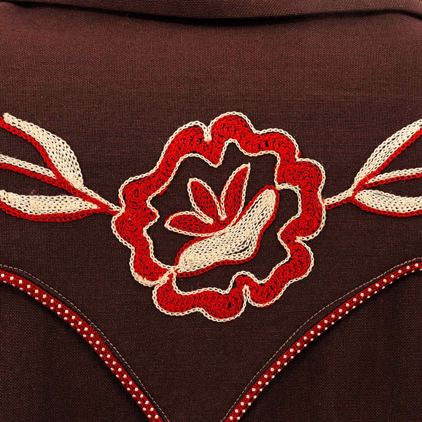 Vintage Floral Chainstitch Western Shirt