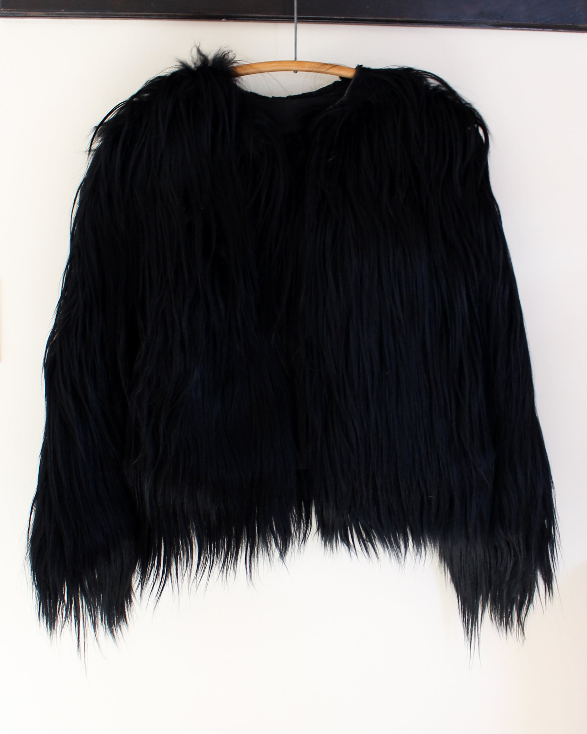 Custom Made Long Hair Goat Fur Jacket