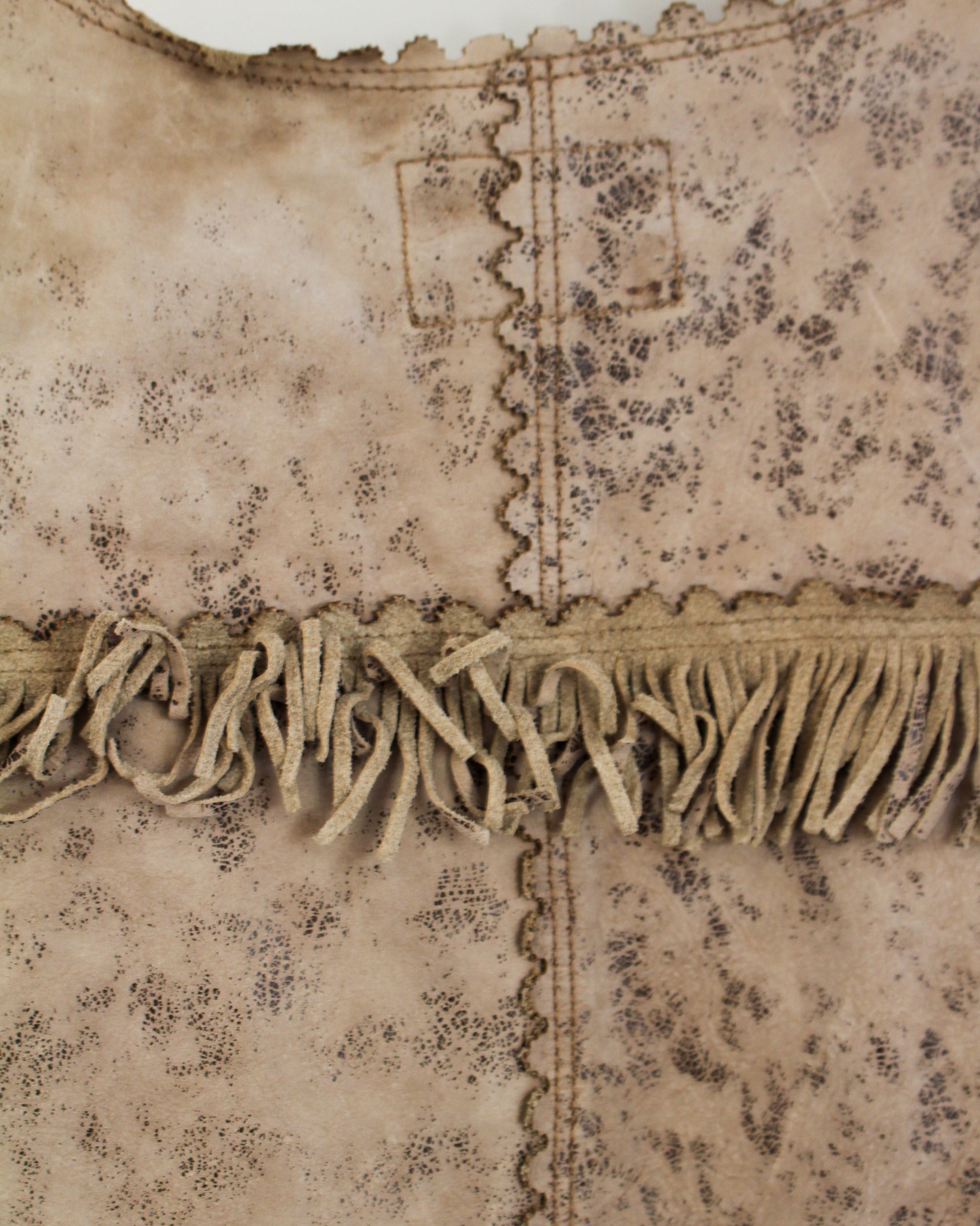 Double RL Vintage Fringe Leather Vest