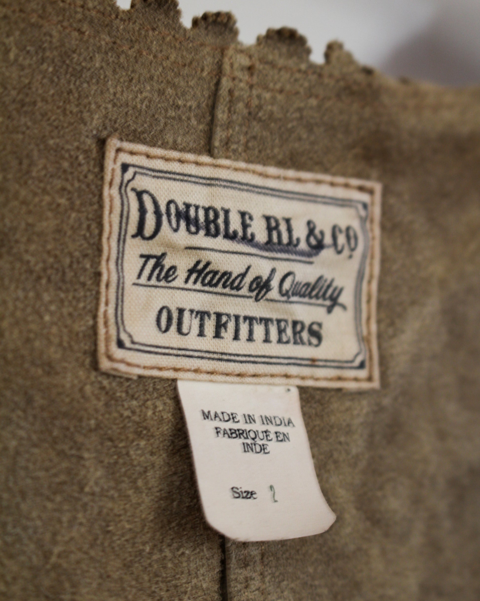 Double RL Vintage Fringe Leather Vest