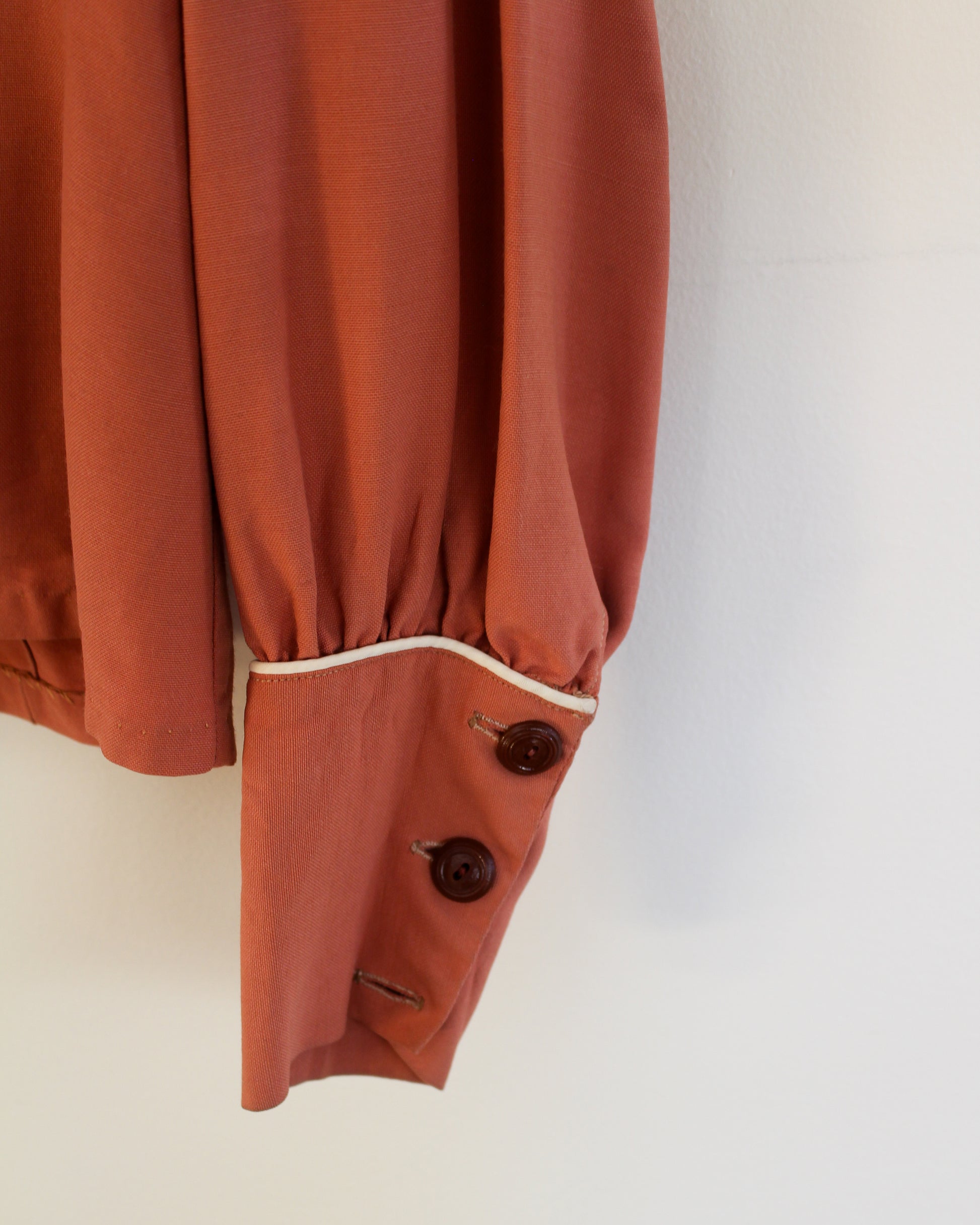 1940s Vintage Floral Chainstitch Western Blouse