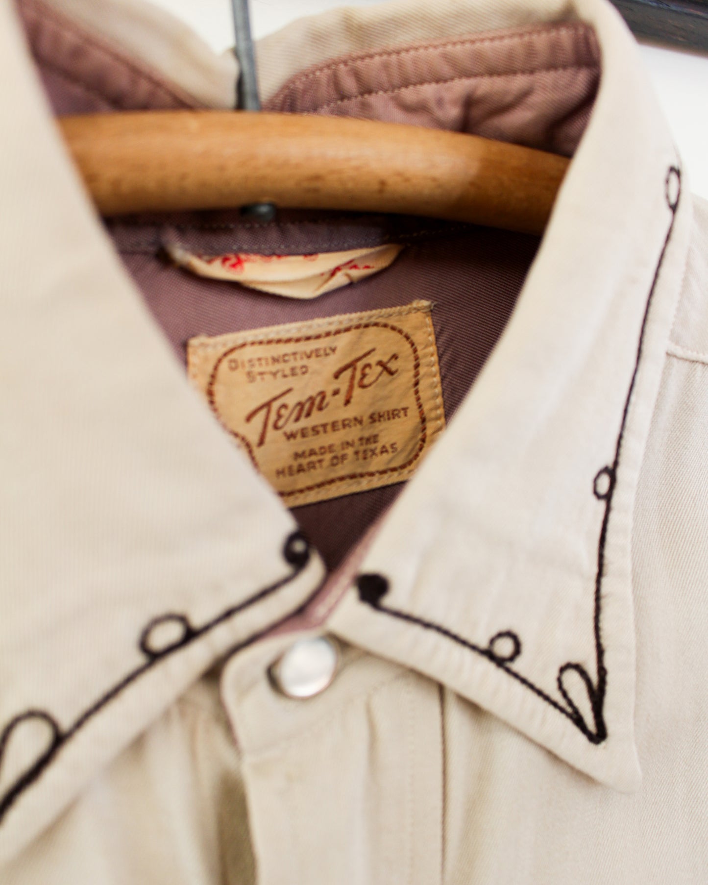 1940s Vintage TemTex Chainstitch Bucking Bronco Shirt