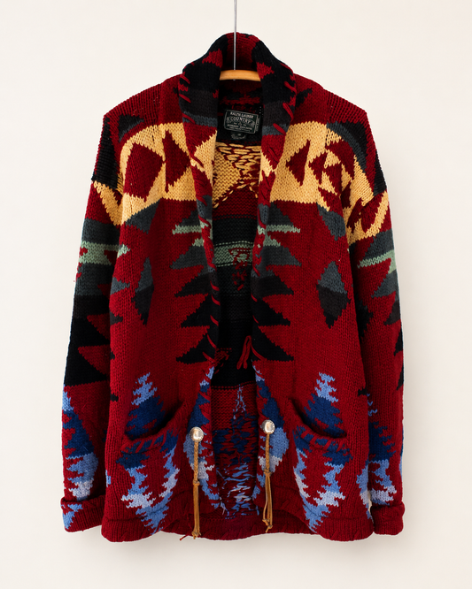 Vintage Ralph Lauren Country Wool Cardigan with Concho Buttons