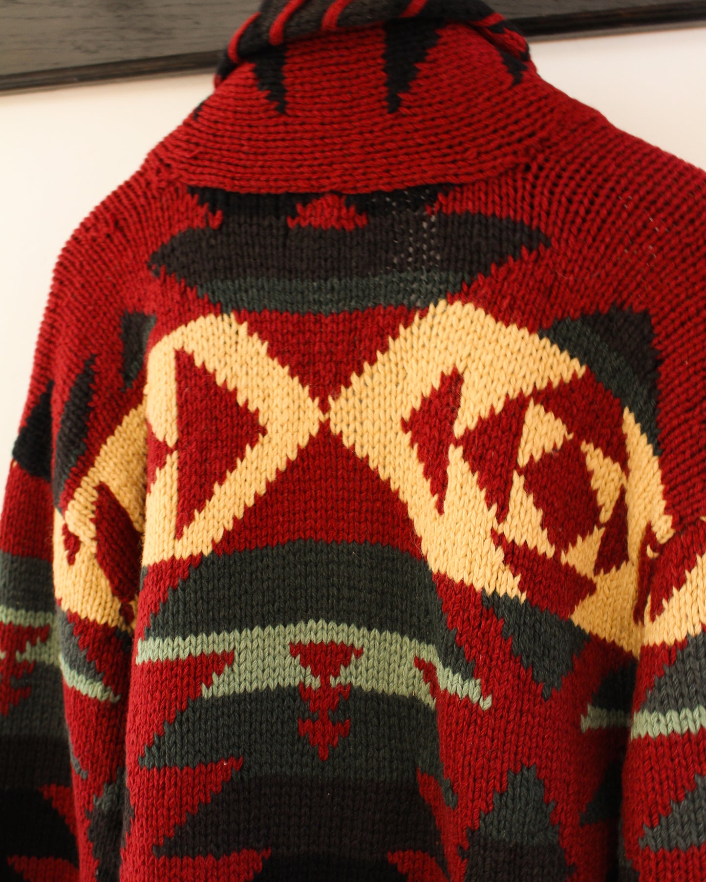 Vintage RL Country Wool Cardigan with Concho Buttons