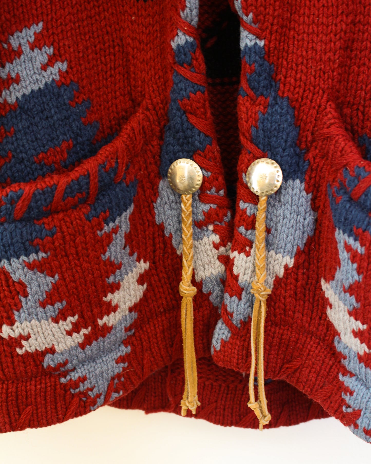 Vintage RL Country Wool Cardigan with Concho Buttons