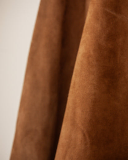 Close-up of brown fabric texture