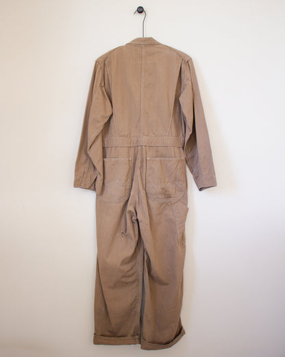 Brown coverall on a white background
