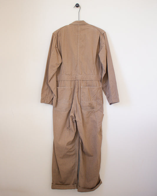 Brown coverall on a white background