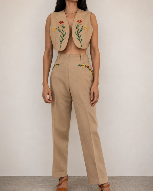 H and C Ranchwear Floral Embroidered Set