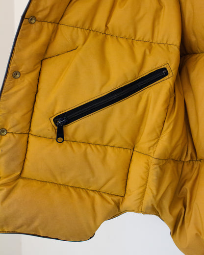 Inside pocket of yellow-lined vest
