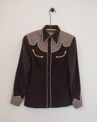 Western shirt with smile pockets on hanger