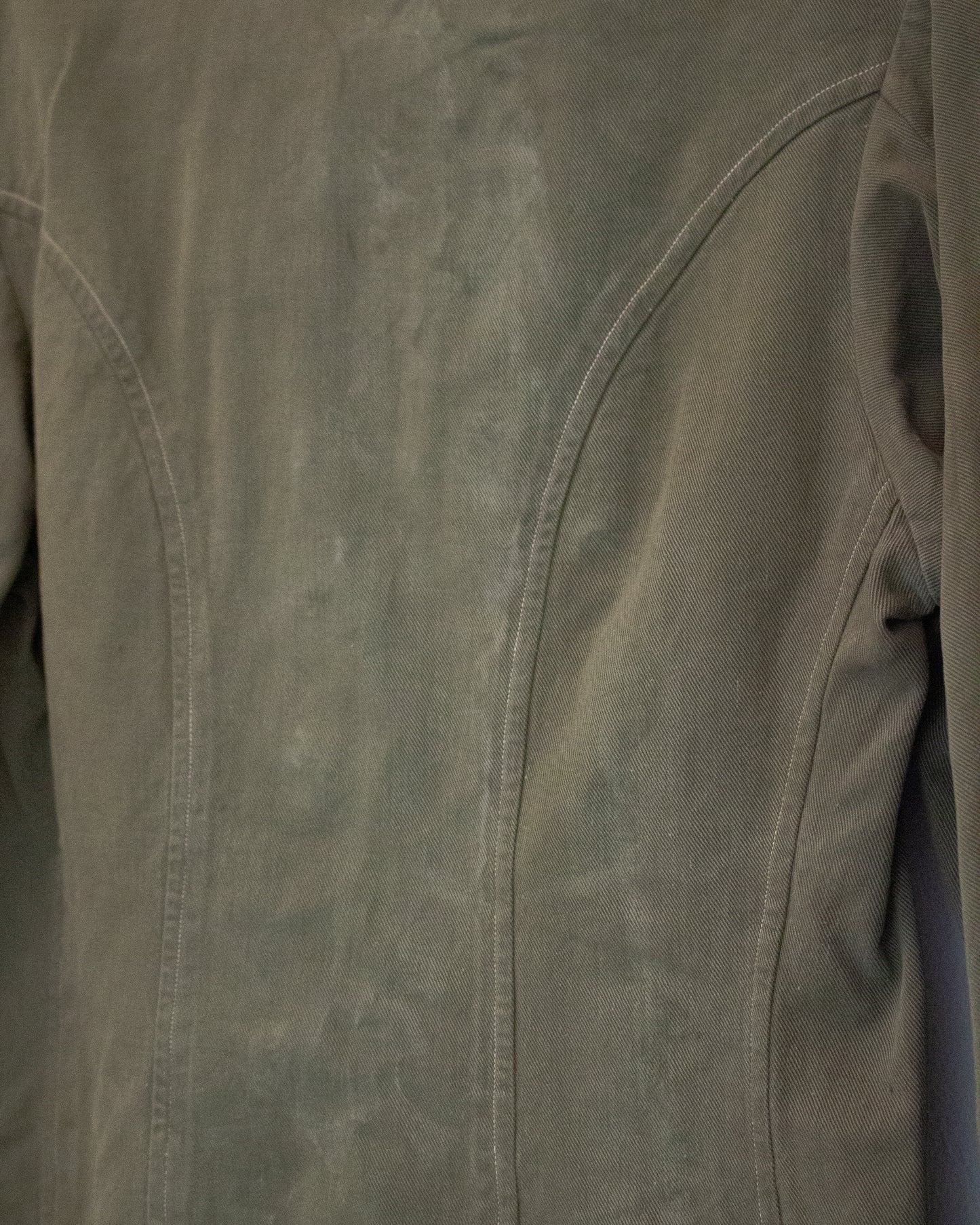 Back side of green jacket