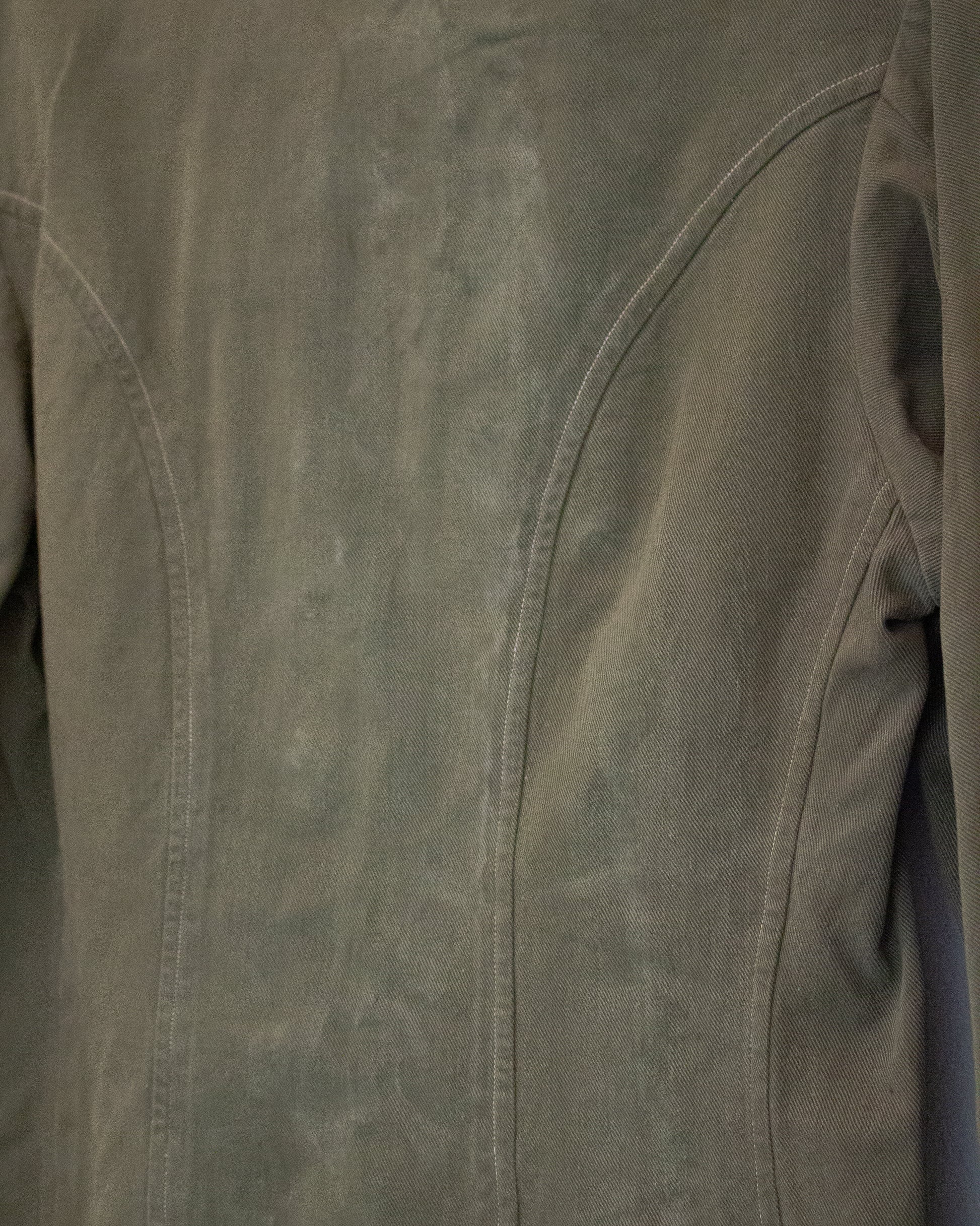 Back side of green jacket