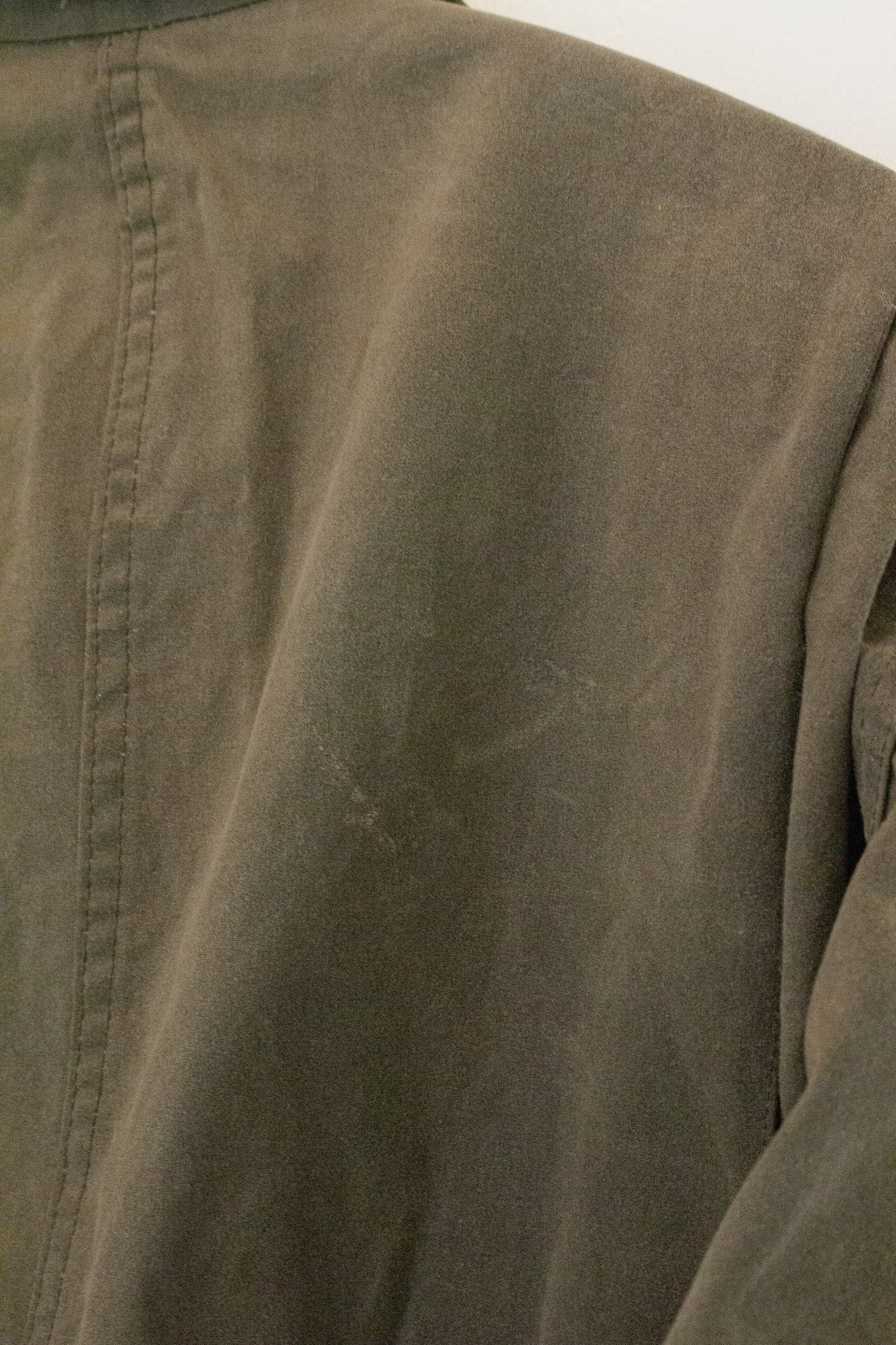 Close up of green jacket