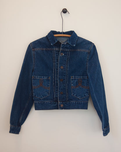 Denim jacket on hanger