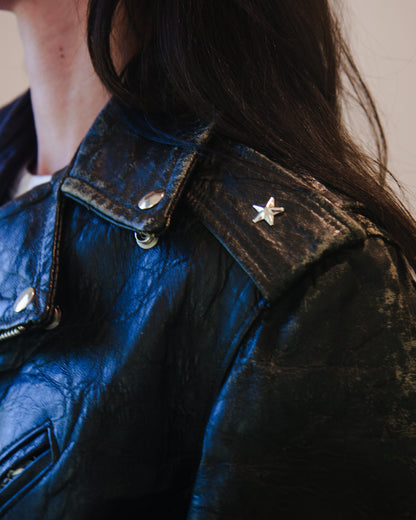 1960s Vintage Leather Moto Jacket