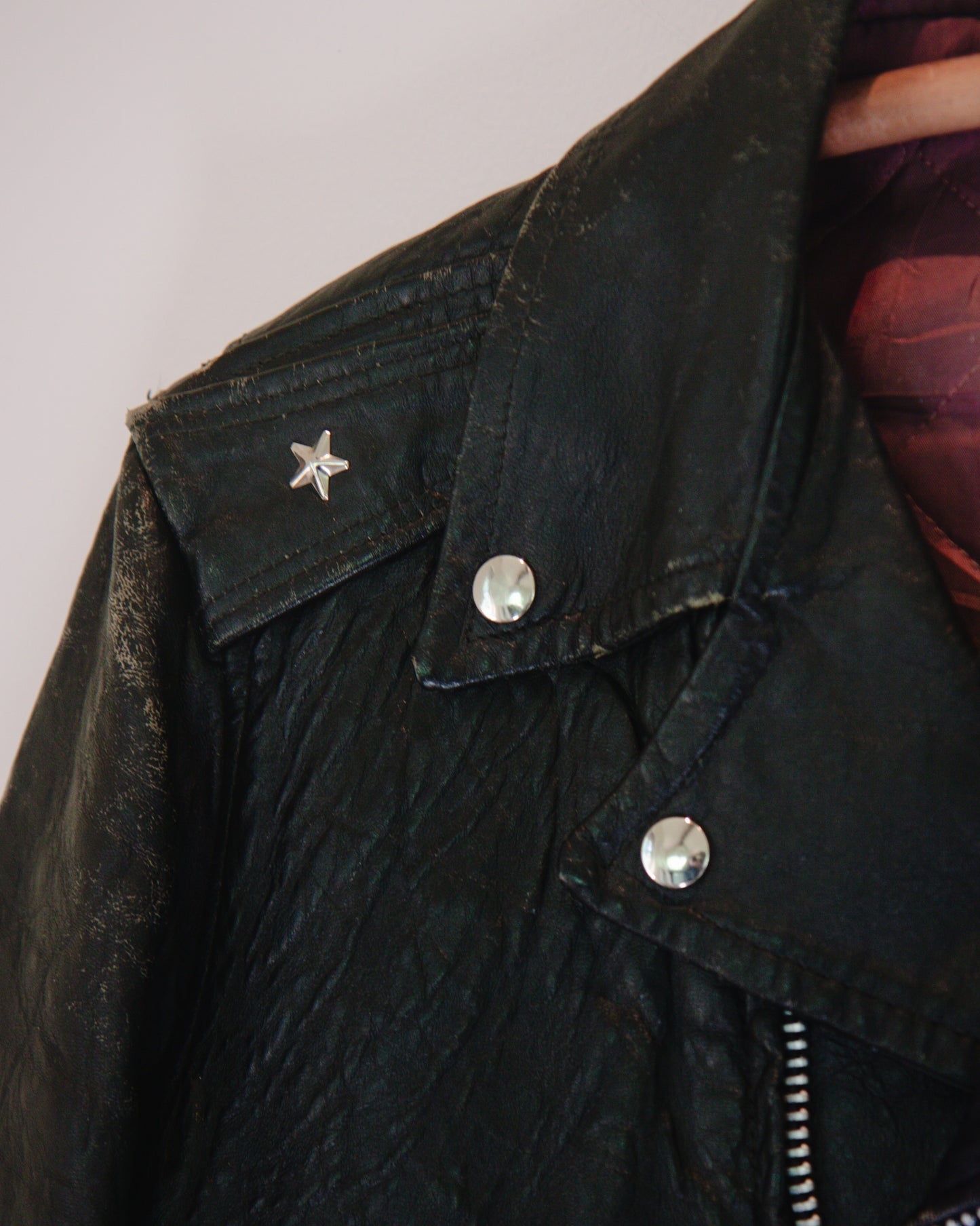 1960s Vintage Leather Moto Jacket