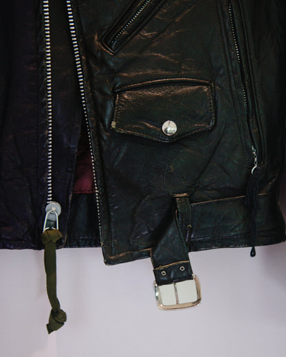 1960s Vintage Leather Moto Jacket