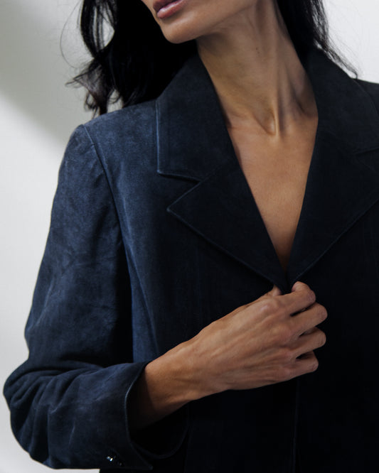 Vintage Karl Lagerfeld 2002 Cruise Collection Suede Pantsuit