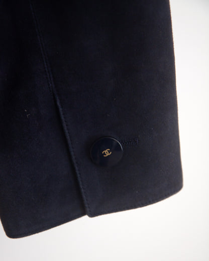 Vintage Karl Lagerfeld 2002 Cruise Collection Suede Pantsuit