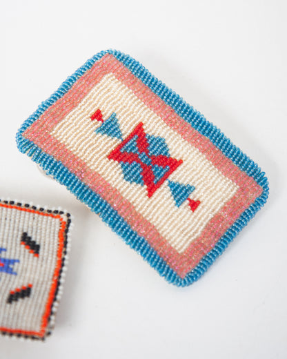 Vintage Native American Hand Beaded Belt Buckle