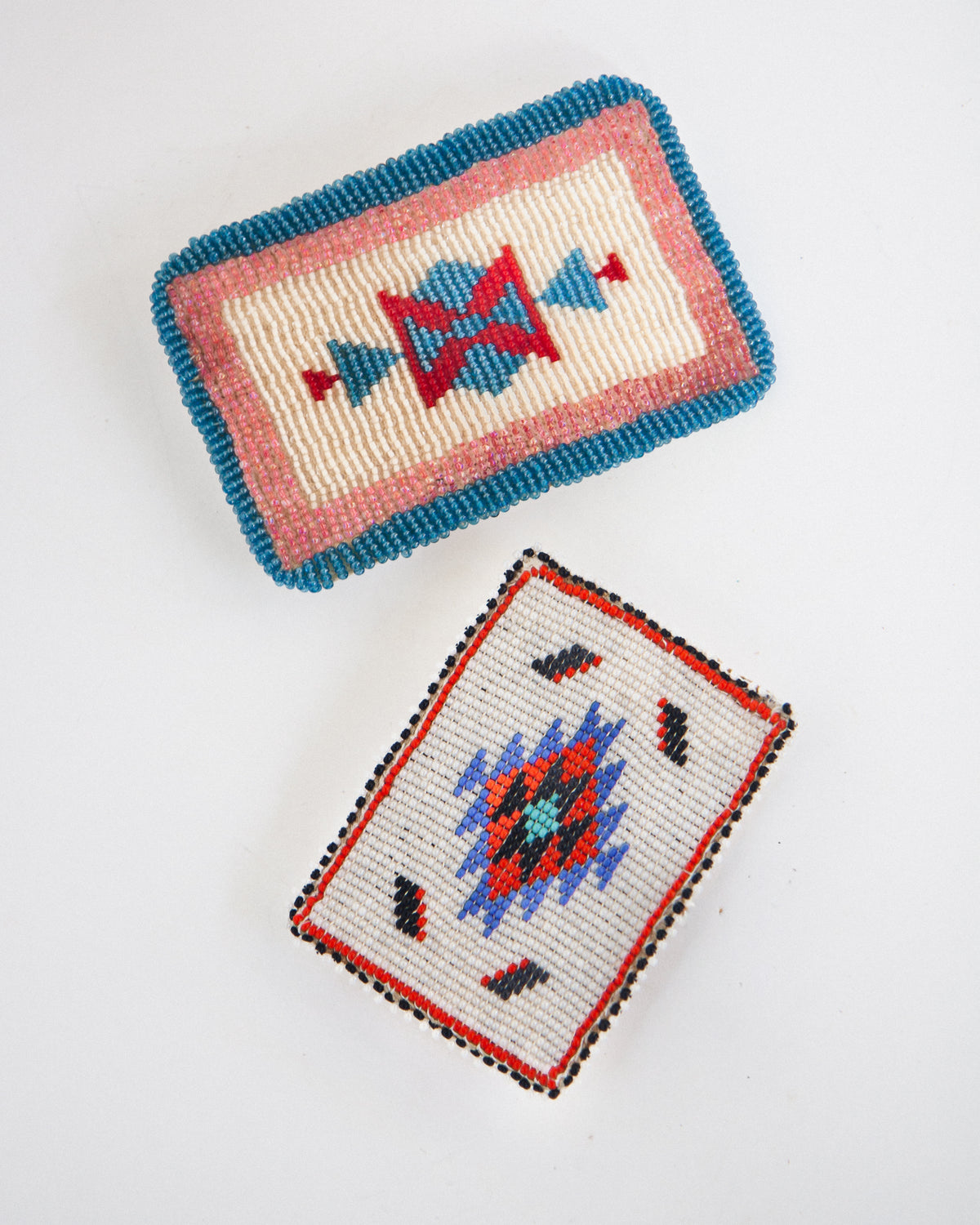 Vintage Native American Hand Beaded Belt Buckle
