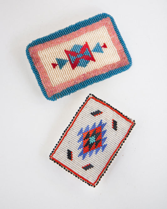 Vintage Native American Hand Beaded Belt Buckle