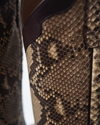 Ralph Lauren Purple Label Vintage Tall Python Cowboy Boots