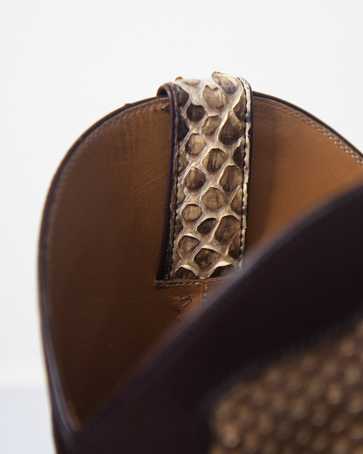 Ralph Lauren Purple Label Vintage Tall Python Cowboy Boots