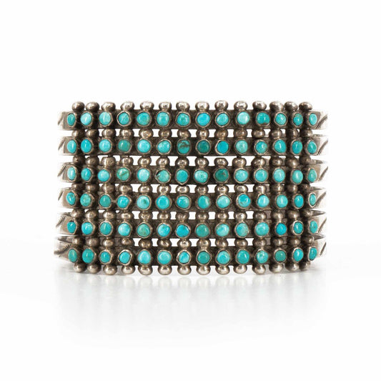 Vintage Zuni Turquoise Row Bracelet