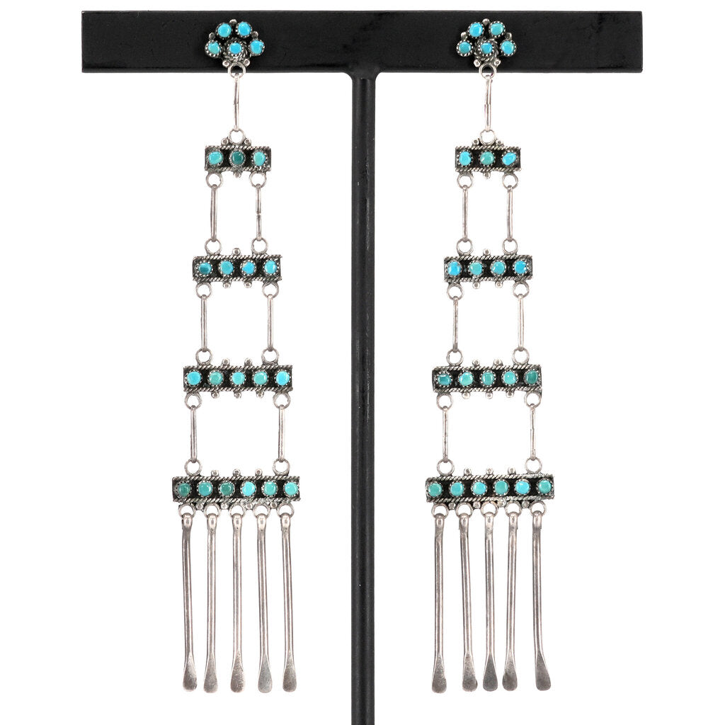 Vintage Turquoise Ladder Earrings