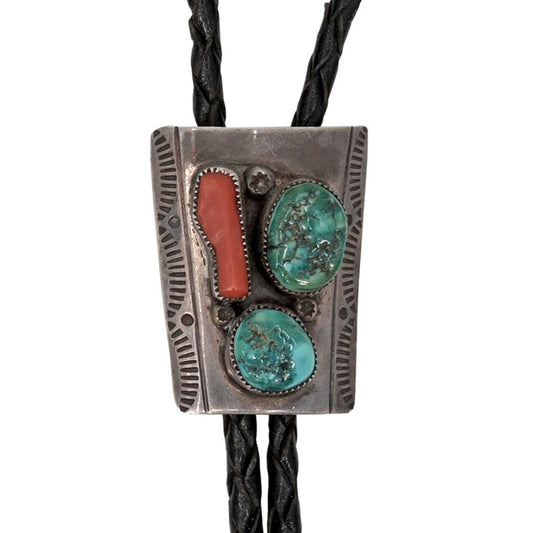 Vintage Turquoise & Coral Bolo